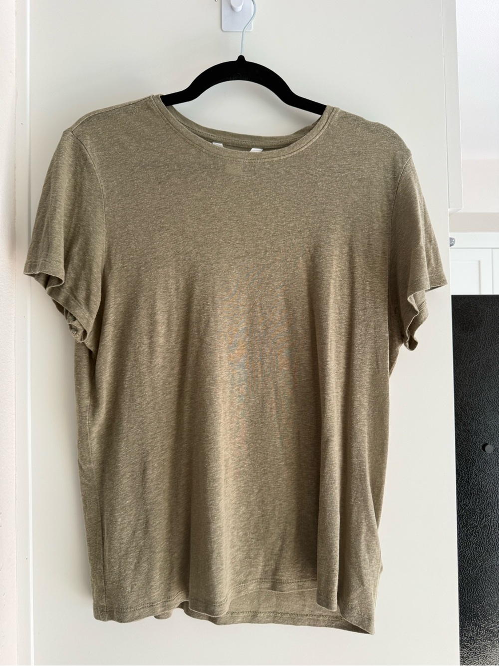 Athleta Olive Green Short Sleeve Tee Crewneck Size S
